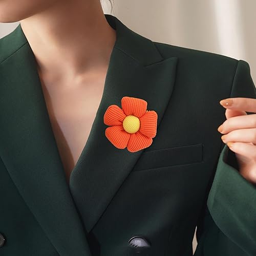 Miniatura 4 de Broche floral de pétalos de seguridad de girasol, broche de flores, broche de flores para el cabello, broches para tocados, broches de dibujos