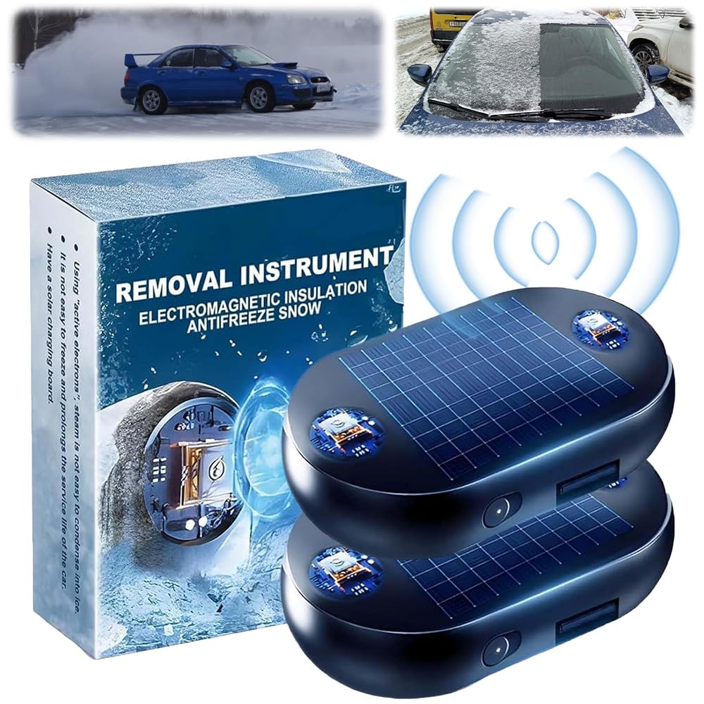 Peamoo 2Pcs Electromagnetic Wave Anti Freezing And Snow Removal Device, 2025 New 3Pcs Snow Remover Device Defroster, Anti-Freeze Snow Removal Tool, Antifreeze Snow Removal Device (2Pcs)