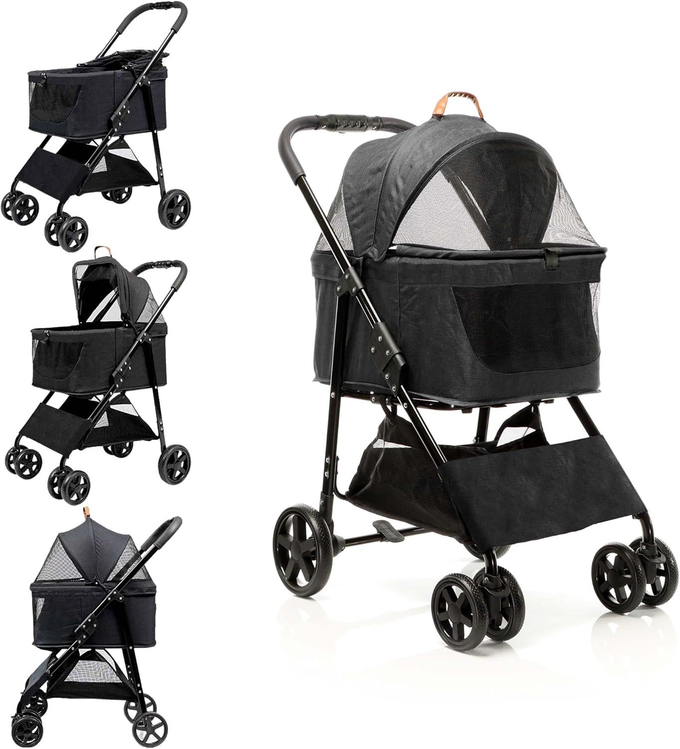 Fudajo 2-in-1 Pet Stroller in various configurations