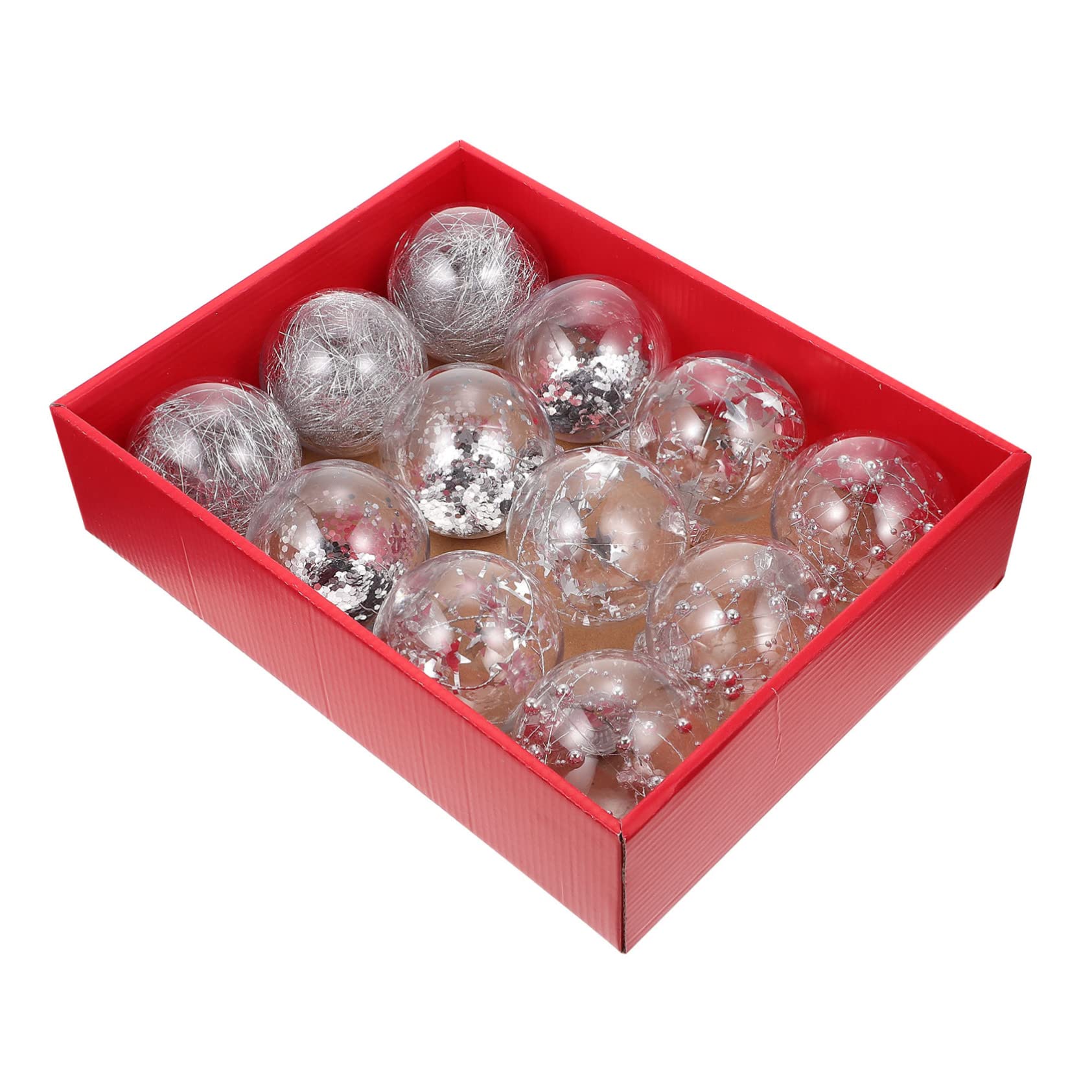 Ciieeo Hängende Christbaumkugeln Dekorative Weihnachtskugeln als Anhänger Festliche Baumanhänger für Weihnachtsbaum und Weihnachts-Dekoration Zufälliger Stil