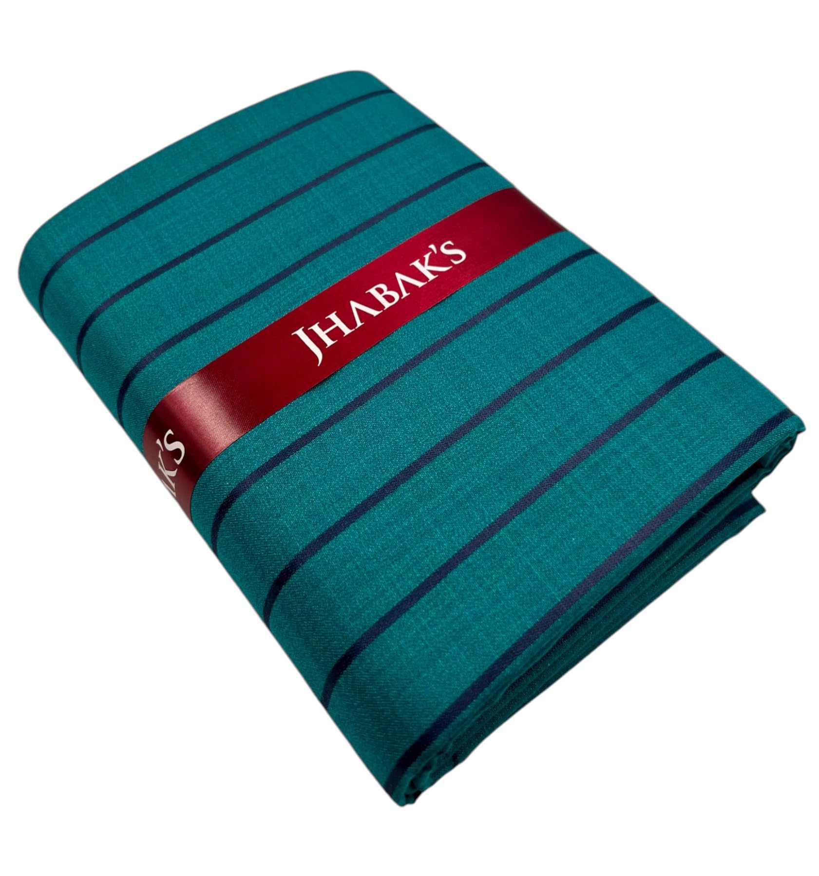 JHABAK'S Unstitched Striped Premium Shirt Fabric for Men - Cotton Blend Material