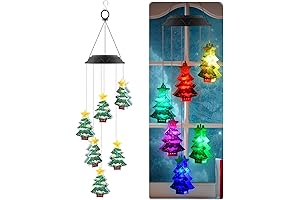 PACETAP Solar Hanging Christmas Wind Chimes