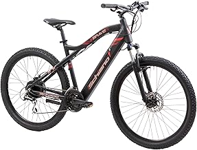 F.lli Schiano Braver, E Bike Mountainbike, 27.5 Zoll, 36V 11.6Ah Abnehmbarer Akku, Motor 250W 50Nm, MTB Ebike für Herren und Damen, Schwarz-Rot