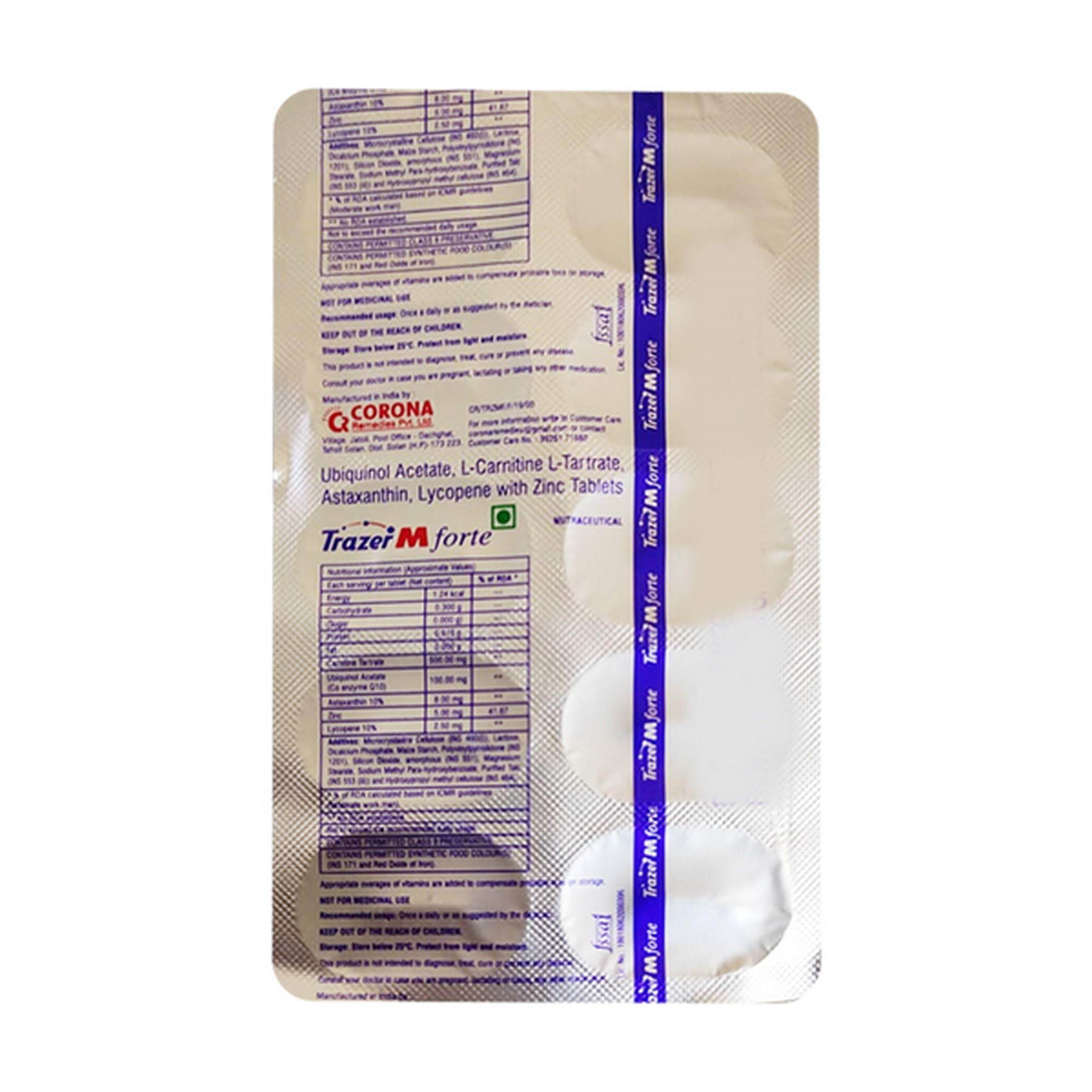 Trazer M Forte - Strip of 10 Tablets (B08G9GJKRJ) Amazon Price History, Amazon Price Tracker