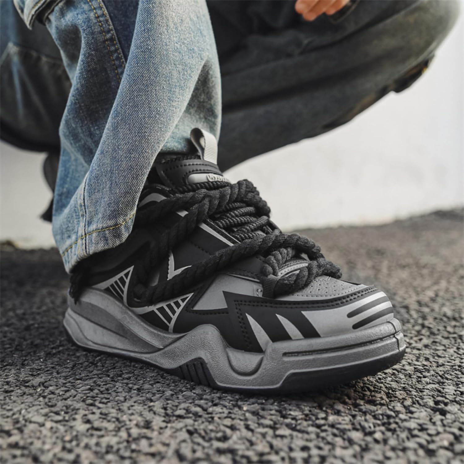 Men's Trendy Stylish Sneakers - All - Season Wear - Resistant Skateboard Shoes, Street Style Footwear for Daily & Sports - Image 2