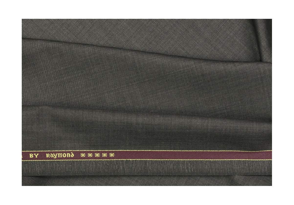 Raymond Suit Fabric 1Pc 3Meter Suit Length Solid Brown::Grey for Men's-picture-37