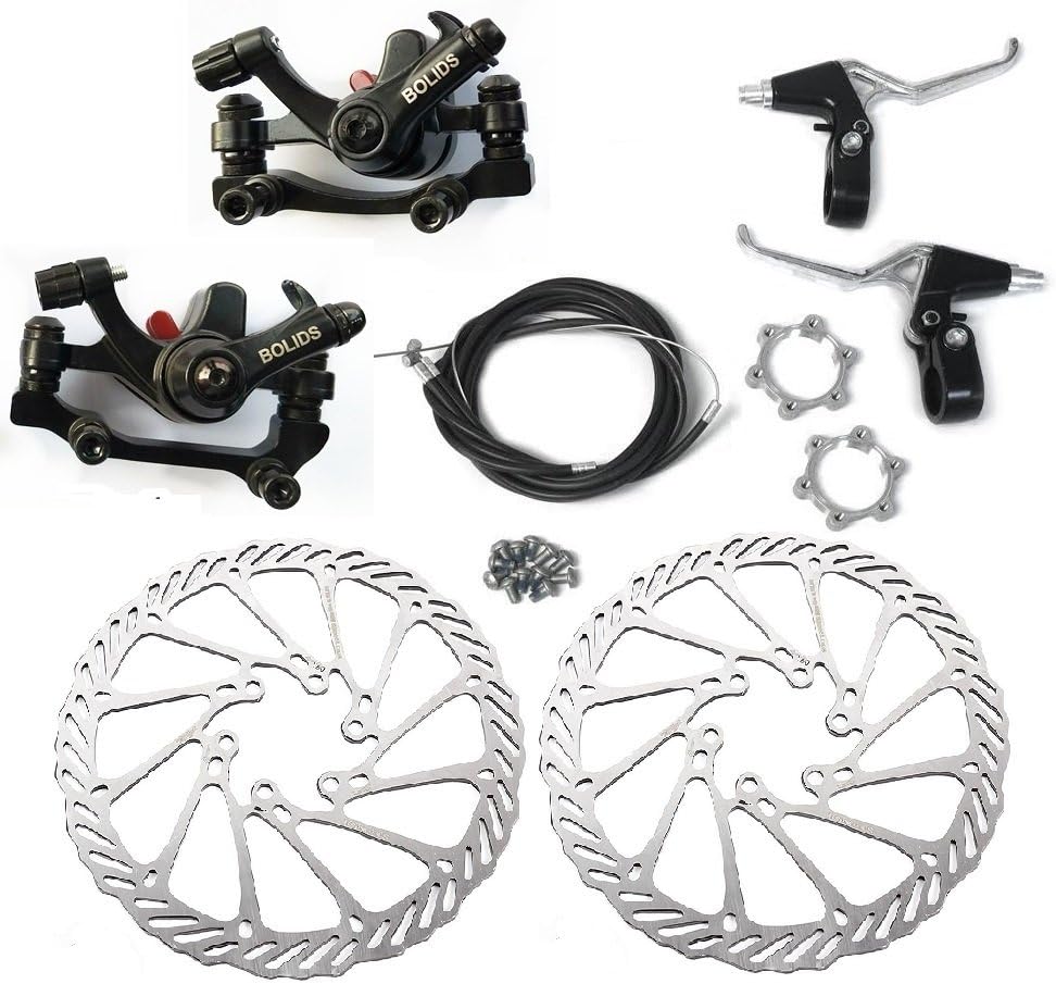 BlueSunshine BB7 Front and Back Disk Brake Kit - 160mm For 80cc Gas Motorized Bicycle (BB7 Disk Brake Kit - G3-2)