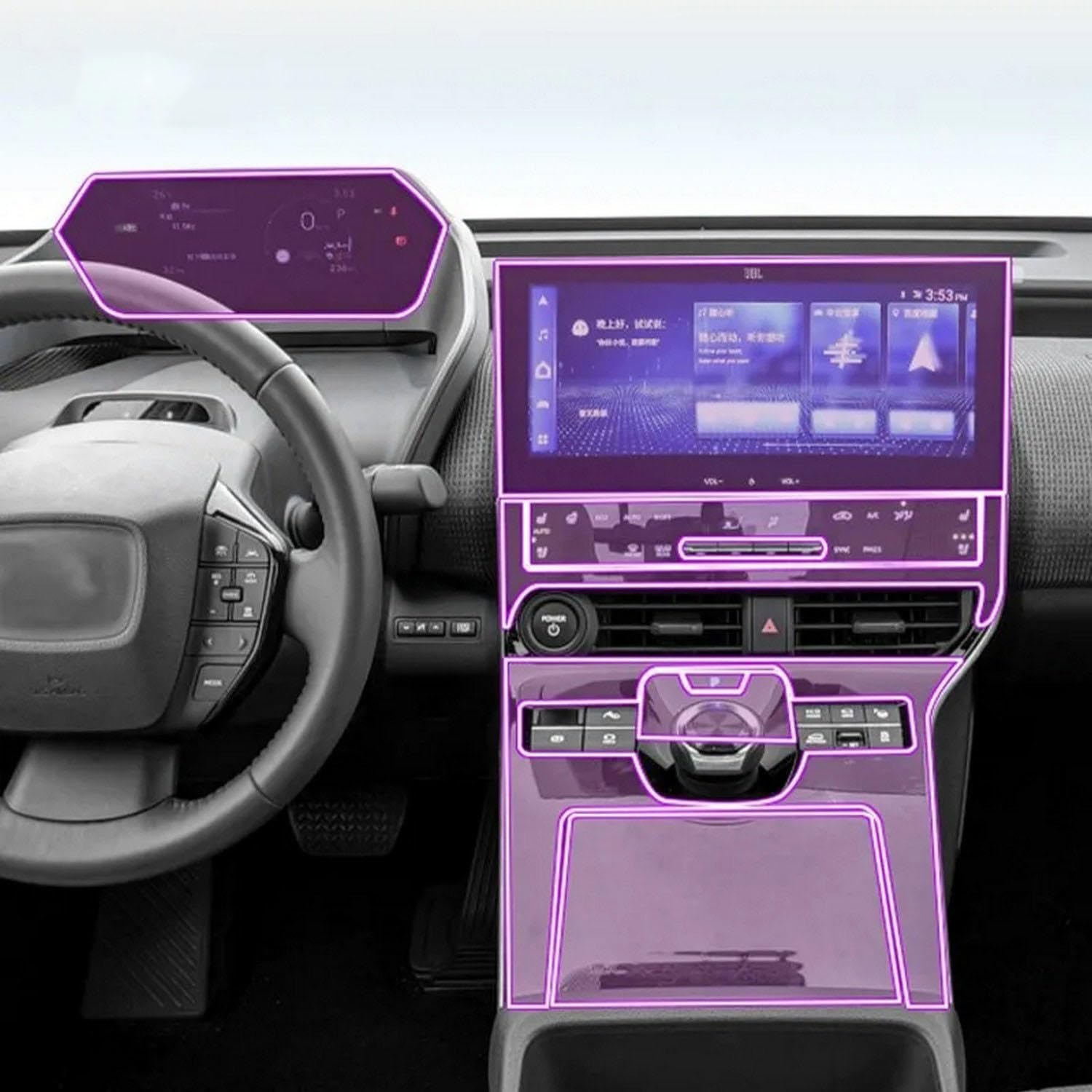Écran LCD anti-rayures film TPU transparent Toyota BZ4X haute résistance
