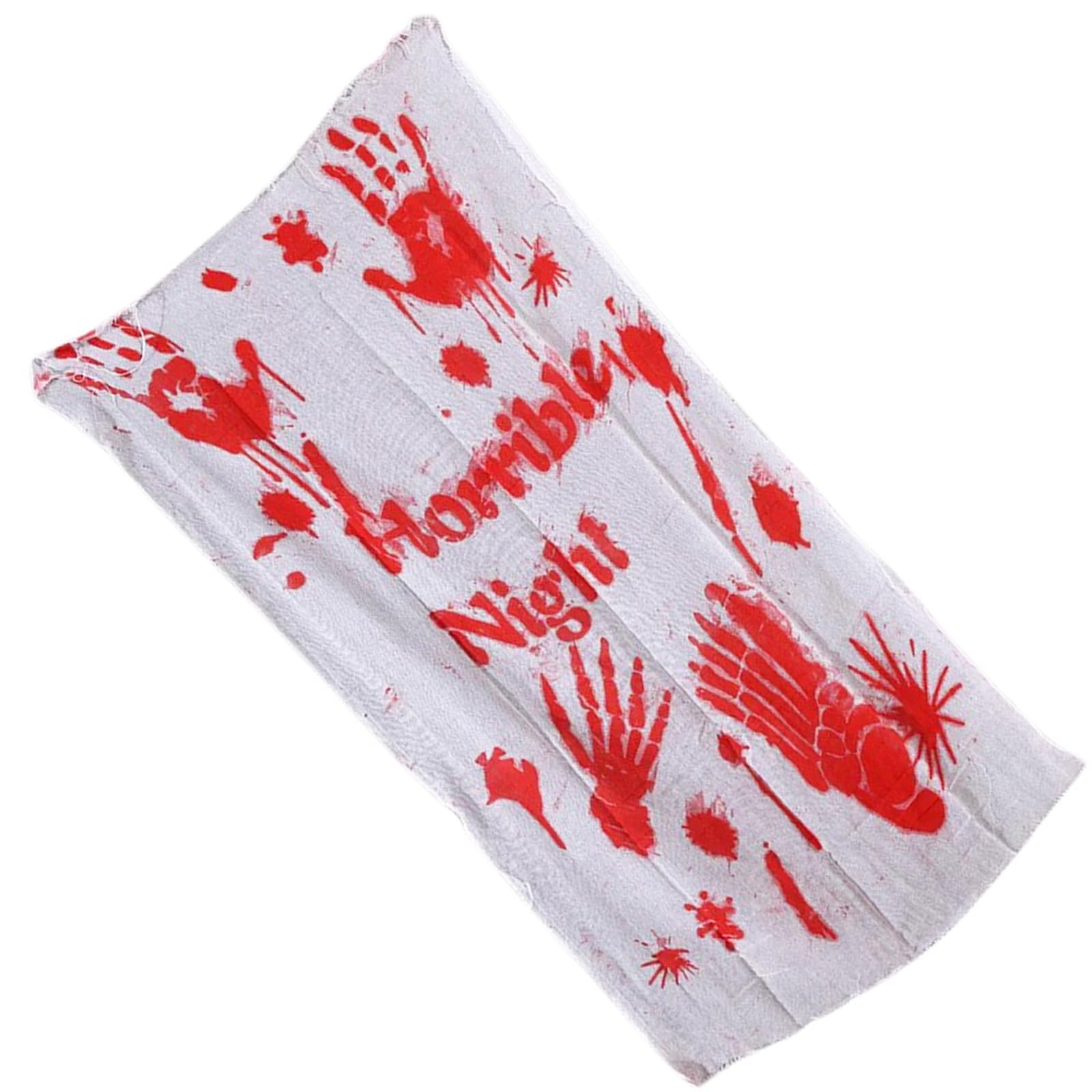 carotoe Frightening Halloween Bloodied Gauze, Soft Table Cloth, Suitable for Halloween Party Supply Tabletops Decoration Blood Tablecloth