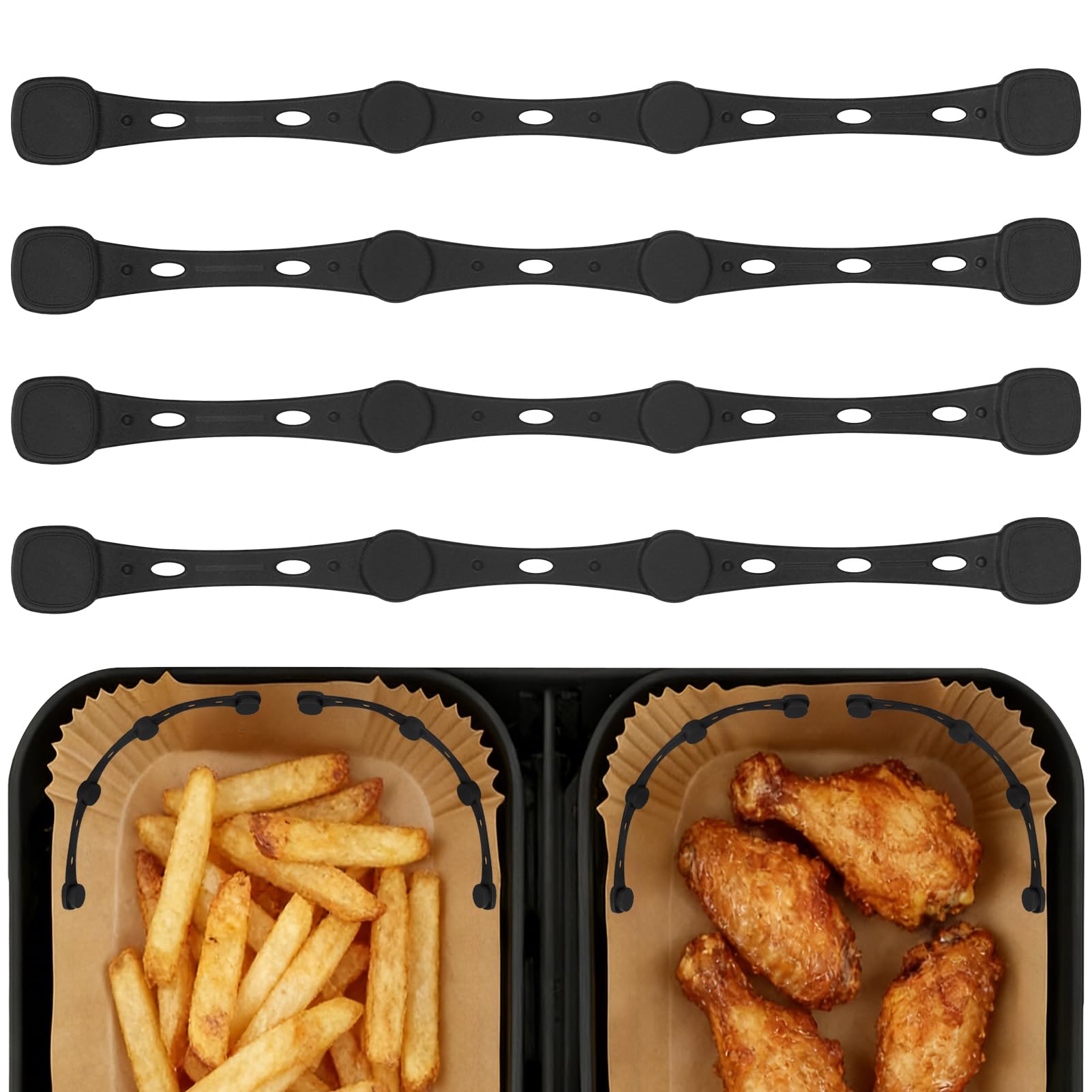 Airfryer Magnete für Backpapier, Heißluftfritteuse Zubehö