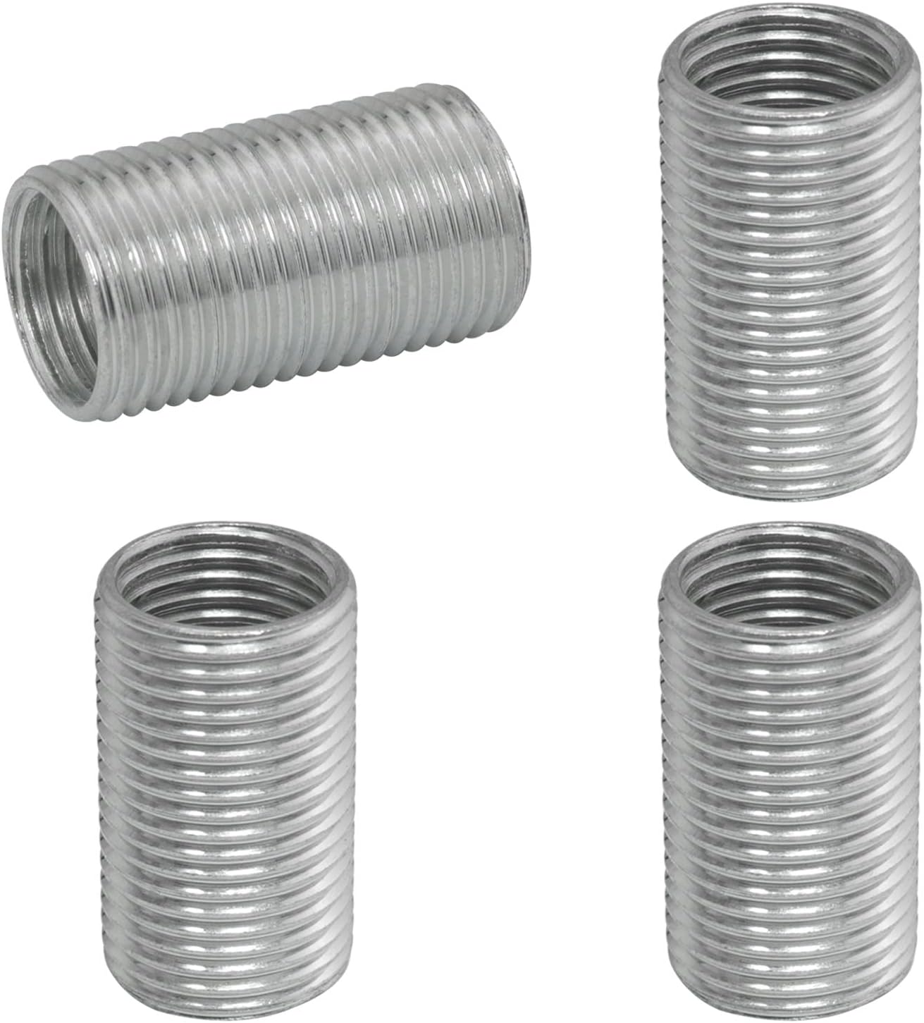 Lamp Pipe Nipple ITROLLE 4PCS M10 20mm 1mm Pitch Zinc Alloy