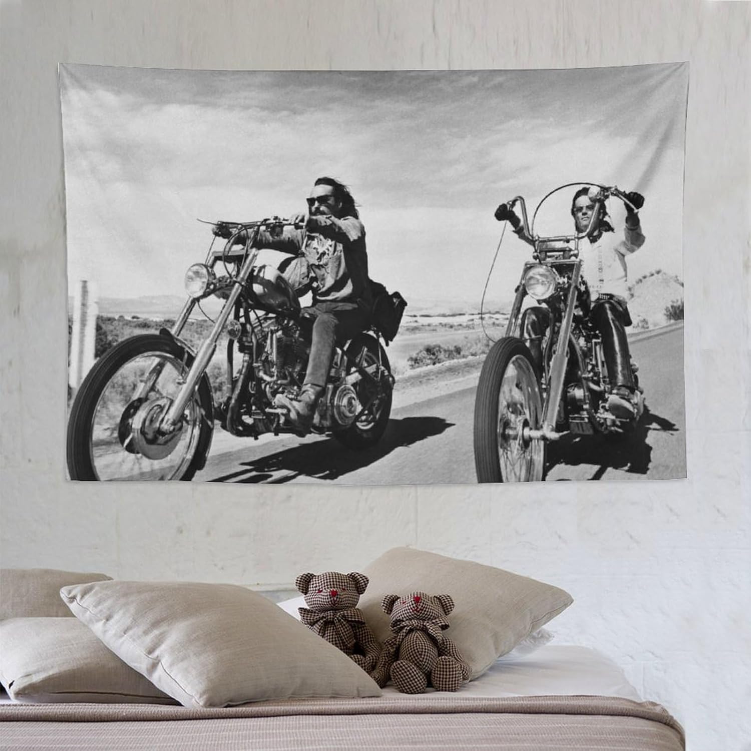 イージーライダー - Classic B&amp;W ポスター タペストリー アートパネル ポスター 壁アート 誕生日ギフト すぐに