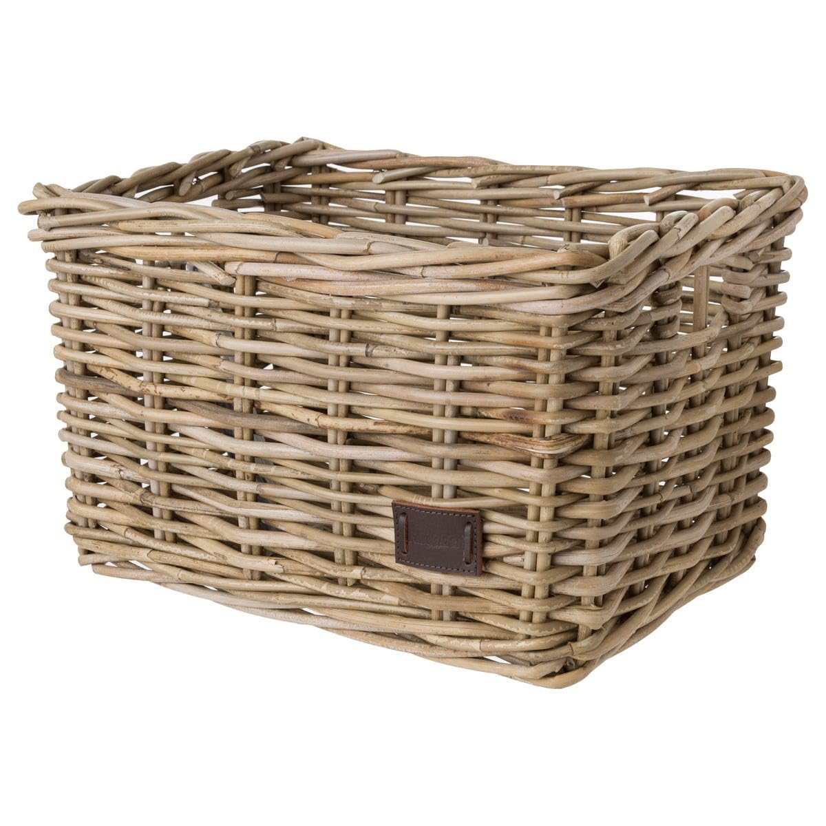FAST RIDER Zeno Fahrradkorb Vorne Rattan, Fahrrad Korb für Vorne für Einkaufs- oder Büchertasche, Rattan Fahrradkiste, Ergonomisch, Modisch, Einfache Montage mit Mitgelieferde Kabelbinder, 17L, Beige