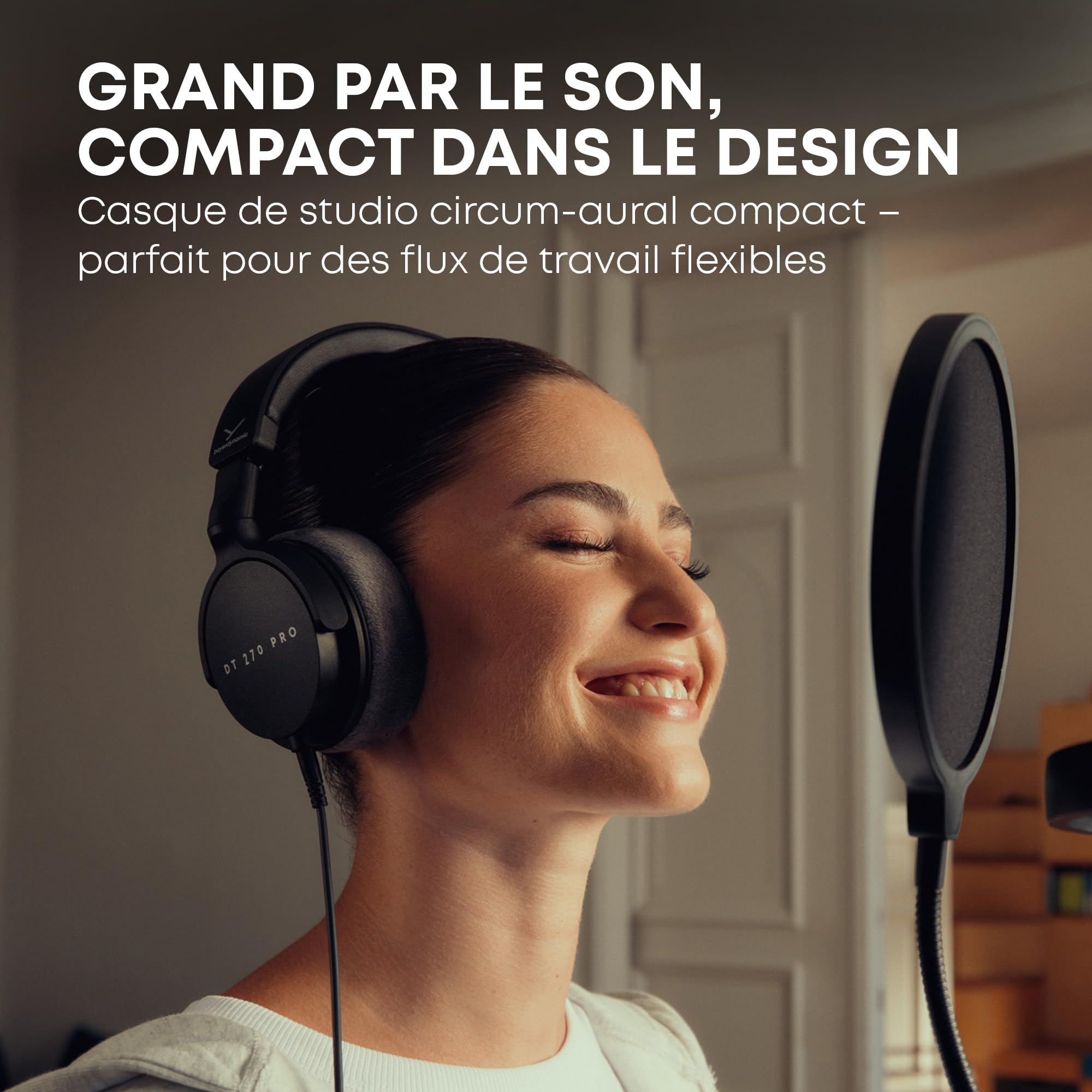 beyerdynamic DT 270 Pro Casque de Studio Compact Circum-aural, pour l'enregistrement & Le Monitoring