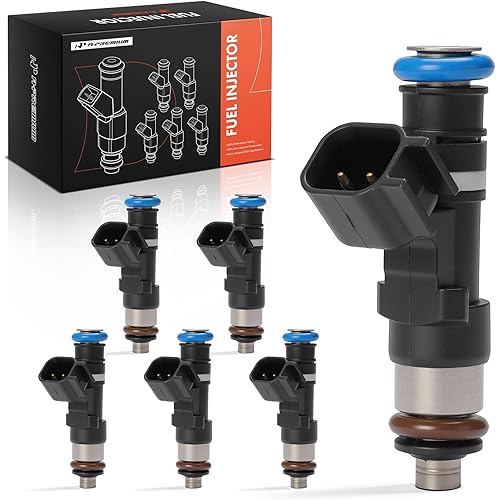 A-Premium Fuel Injectors Compatible with Ford Explorer, Explorer Sport Trac & Mercury Mountaineer 2005 V6 4.0L, Flex, Set of 6, Replace# 0280158066