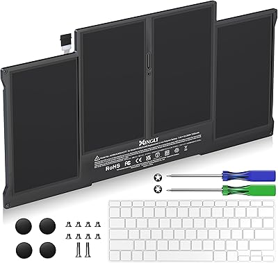 Replacement Laptop Battery for MacBook Air 13 inch A1466Mid 2012, Mid 2013, Early 2014, Early 2015,2017 A1369Late 2010, Mid 2011 Version 7200mAh,fits A1496 A1405 A1377 [Upgraded 3.0]