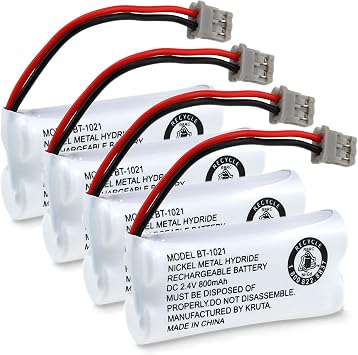 Cordless Phone Battery BT-1021 BBTG0798001 Compatible with Uniden BT-1021 BT1021 BT-1008 BT-1016 BT-1025 2.4V 800mAh Cordless Handset Phone Rechargeable Replacement Battery Pack 4