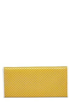 Amazon.com: Prada, Pre-Loved Yellow Perforated Leather Wallet