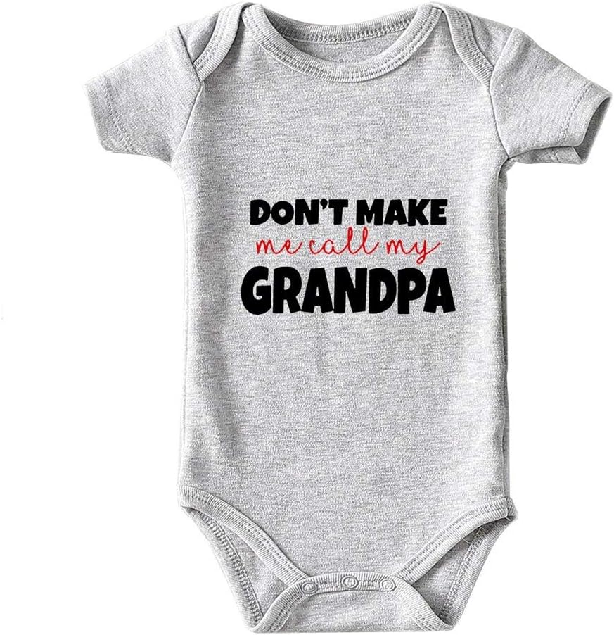 shlrzy Don't Make Me Call Grandpa Baby Boy Clothes Unisex Baby Girl Bodysuits