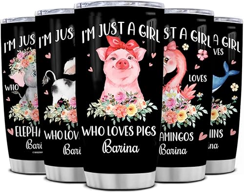 WASSMIN Vaso de mariposa personalizado con diseño de mariposas, regalos para mujeres, niñas, adolescentes, vasos aislados de acero inoxidable, taza