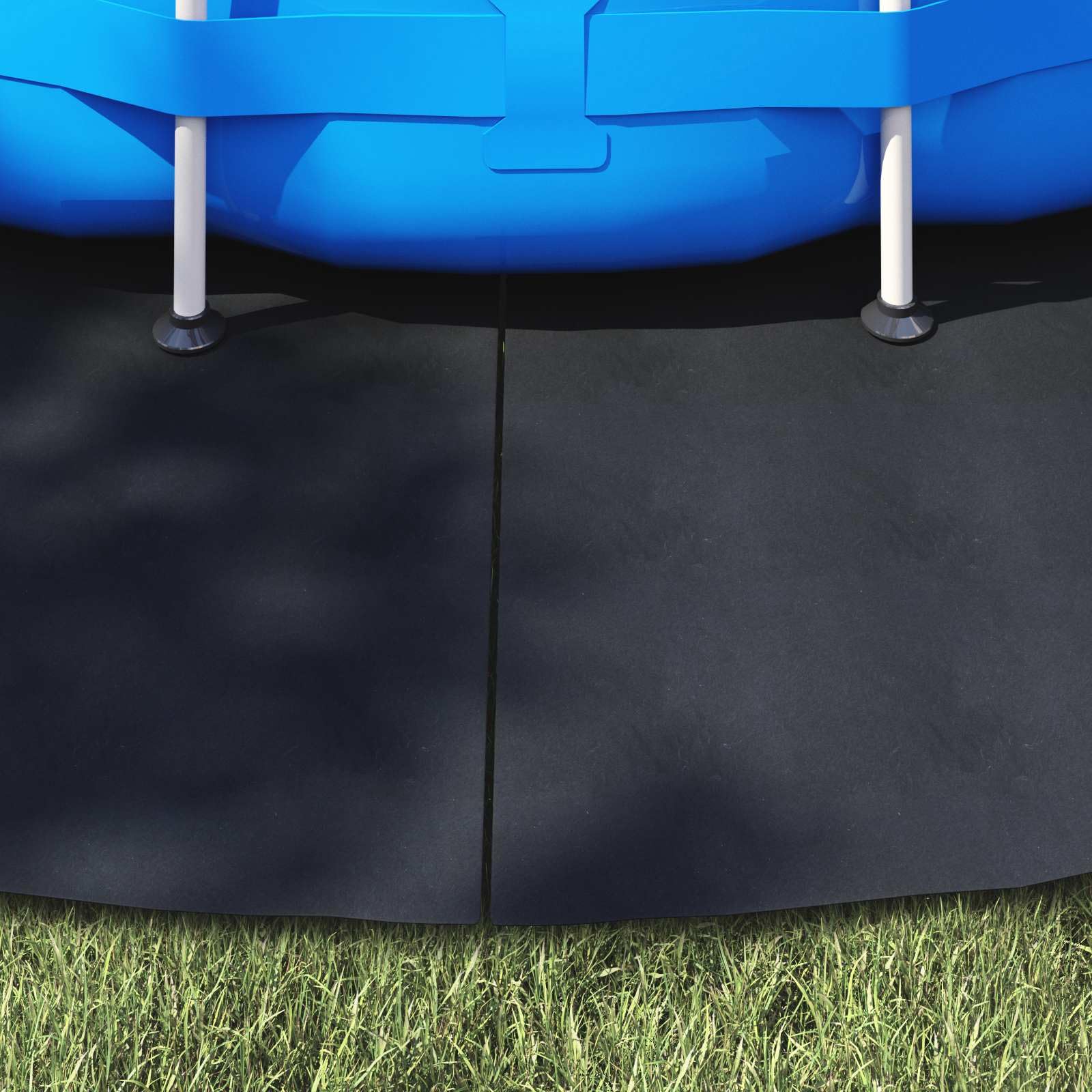 Tapis de Piscine Ø 500 cm (2 mm) Rond Tissu Non tissé Noir,Bâches de piscines & Tapis de Sol,42009118