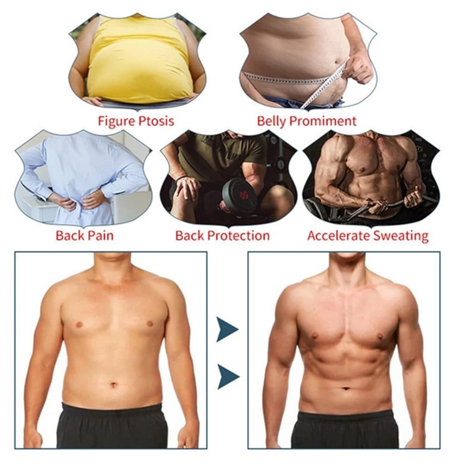 Faja Lumbar Faja Reductora De Cintura, Control De Abdomen, Entrenamiento, Banda Abdominal, Soporte Lumbar, Entrenador De Cintura, Quema Grasa Abdominal Cinturón Apoyo Lumbar(Blue,pink,black,Large)