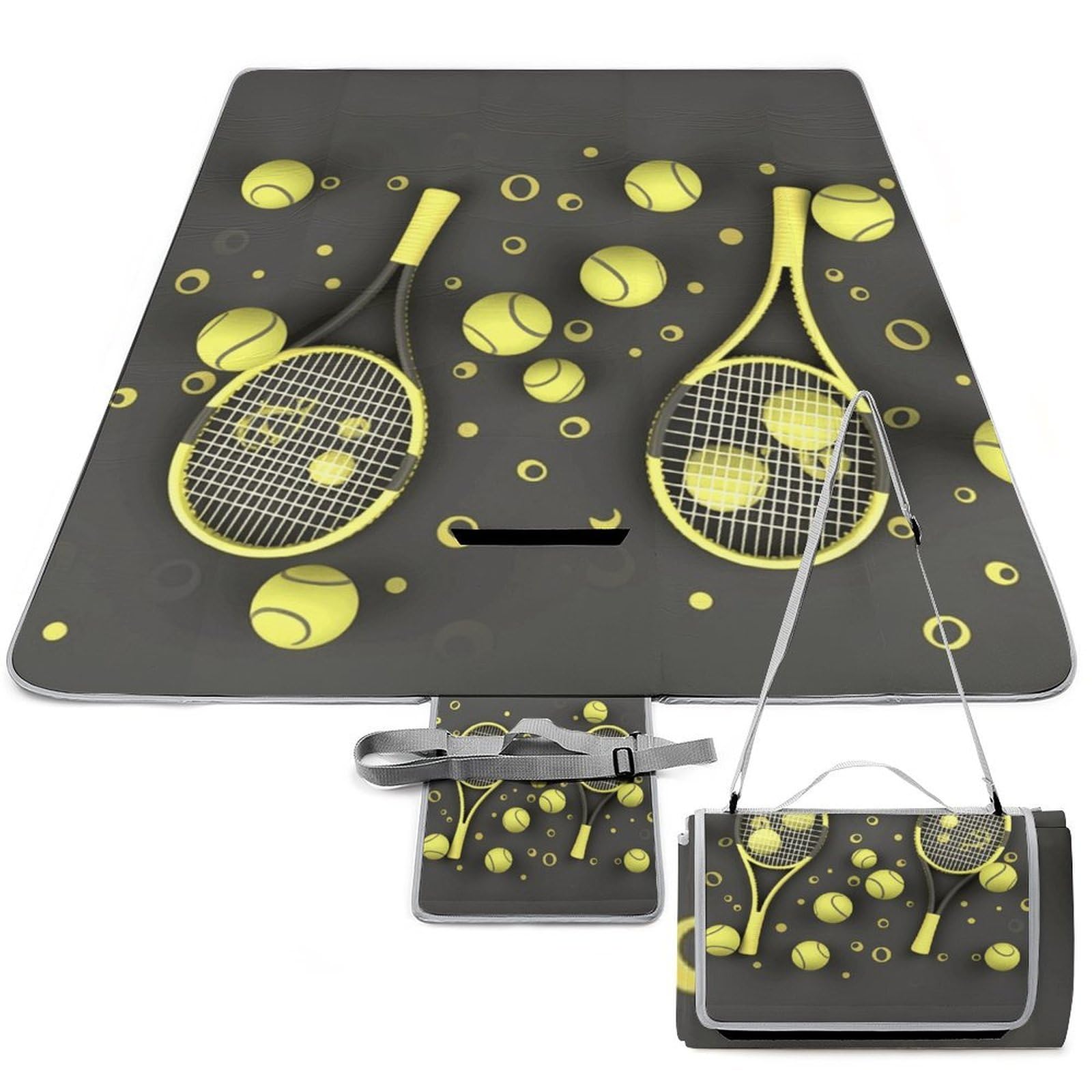 Tapis de pique-nique isolant pour éviter l'herbe mouillée au parc 148x148cm