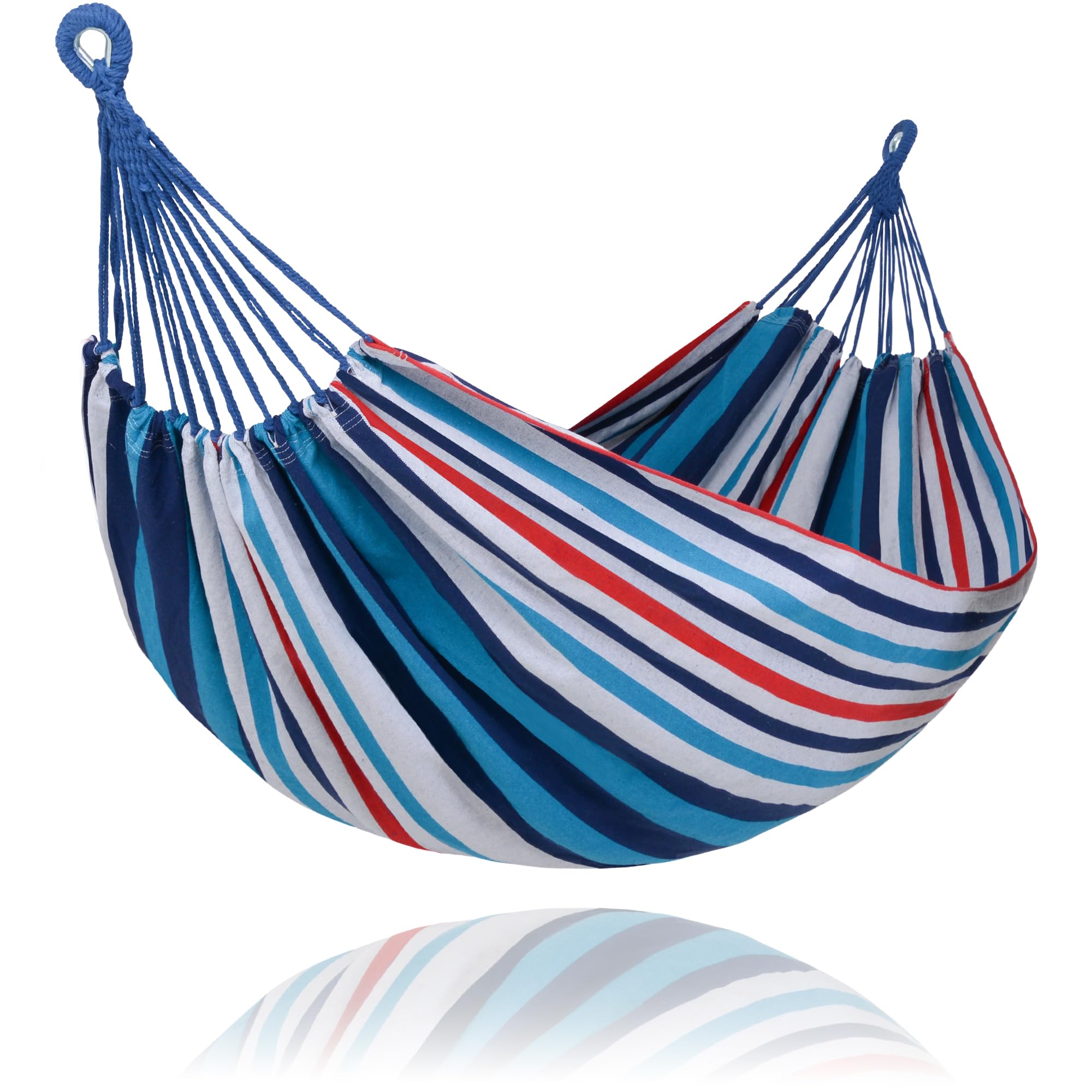 SUNCREAT Hammocks for Outside, Portable Heavy Duty Tree Hammock, Ocean Stripes โ image 1