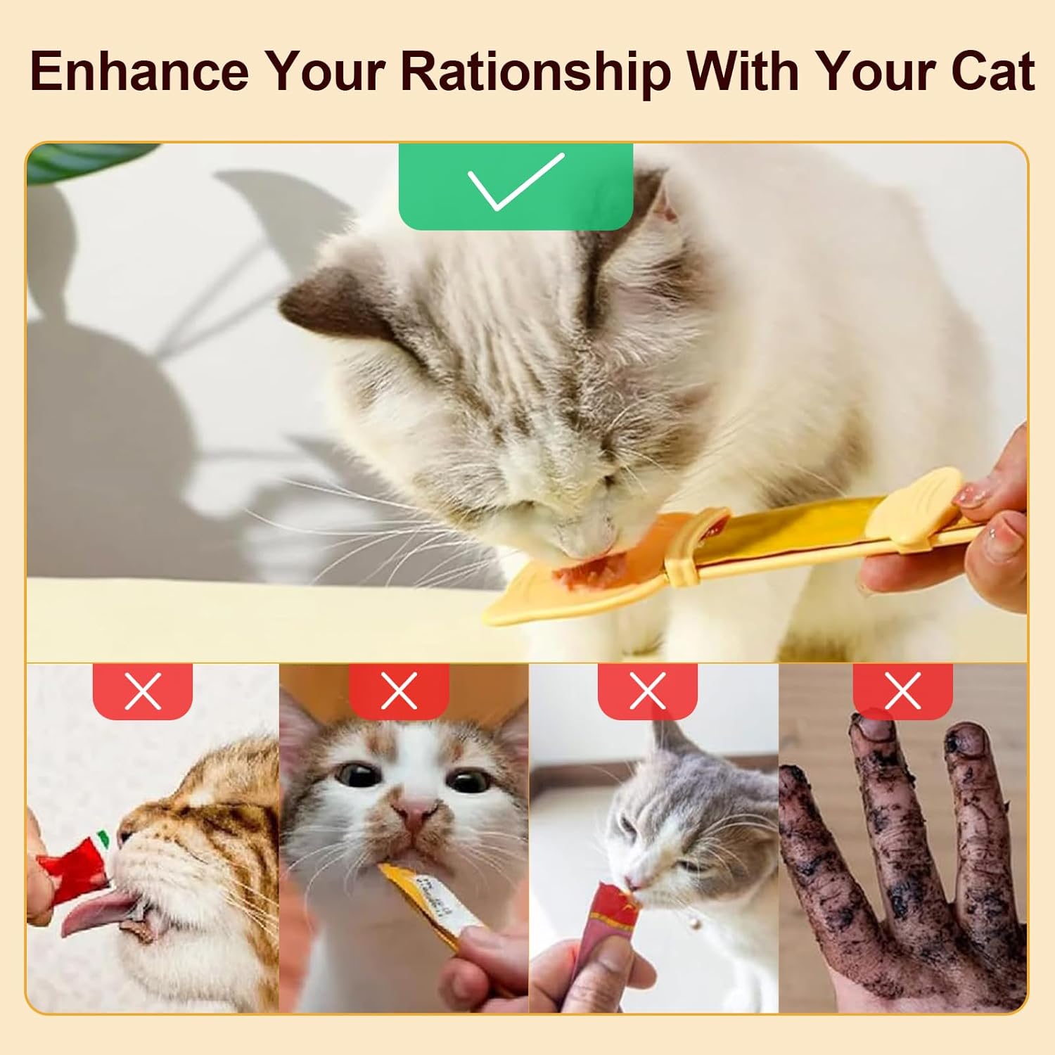 3Pcs Cat Strip Feeder and Mixing Spoon - Image 7