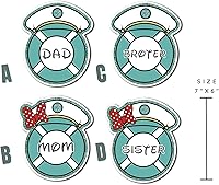 Vista 1 de Imanes de capitán salvavidas para el 25º aniversario, personalizados, Cruise Door Magnets para decoración de puerta de camarote (7 pulgadas (B)