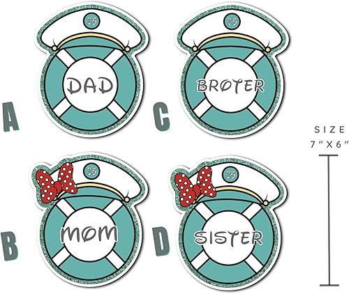 Imanes de capitán salvavidas para el 25º aniversario, personalizados, Cruise Door Magnets para decoración de puerta de camarote (7 pulgadas (B)