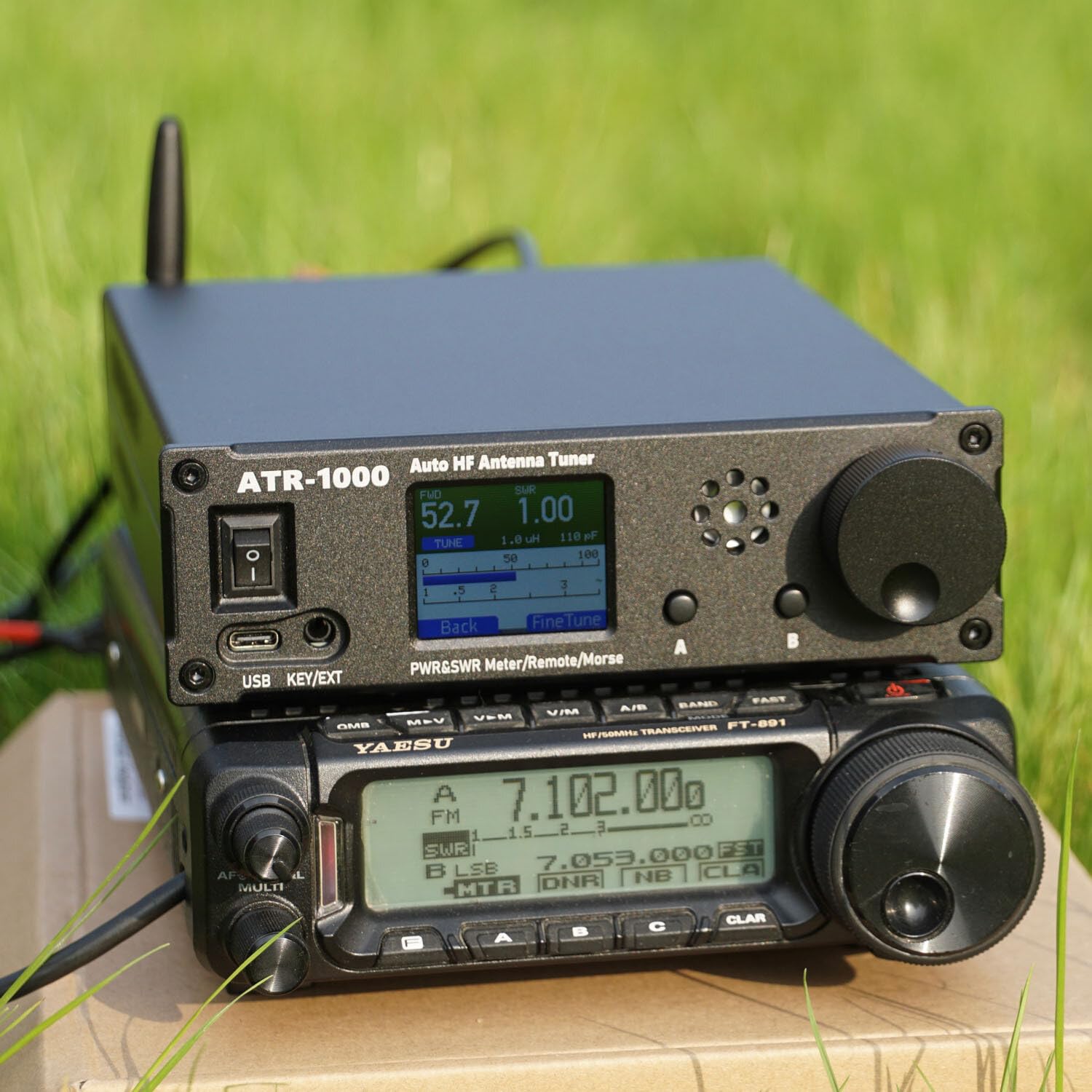 VIDOO Syntoniseur d'Antenne Automatique ATR1000 1000W 1.8-30MHz HF Ondes Courtes Supporte Contrôle WiFi pour YAESU ICOM