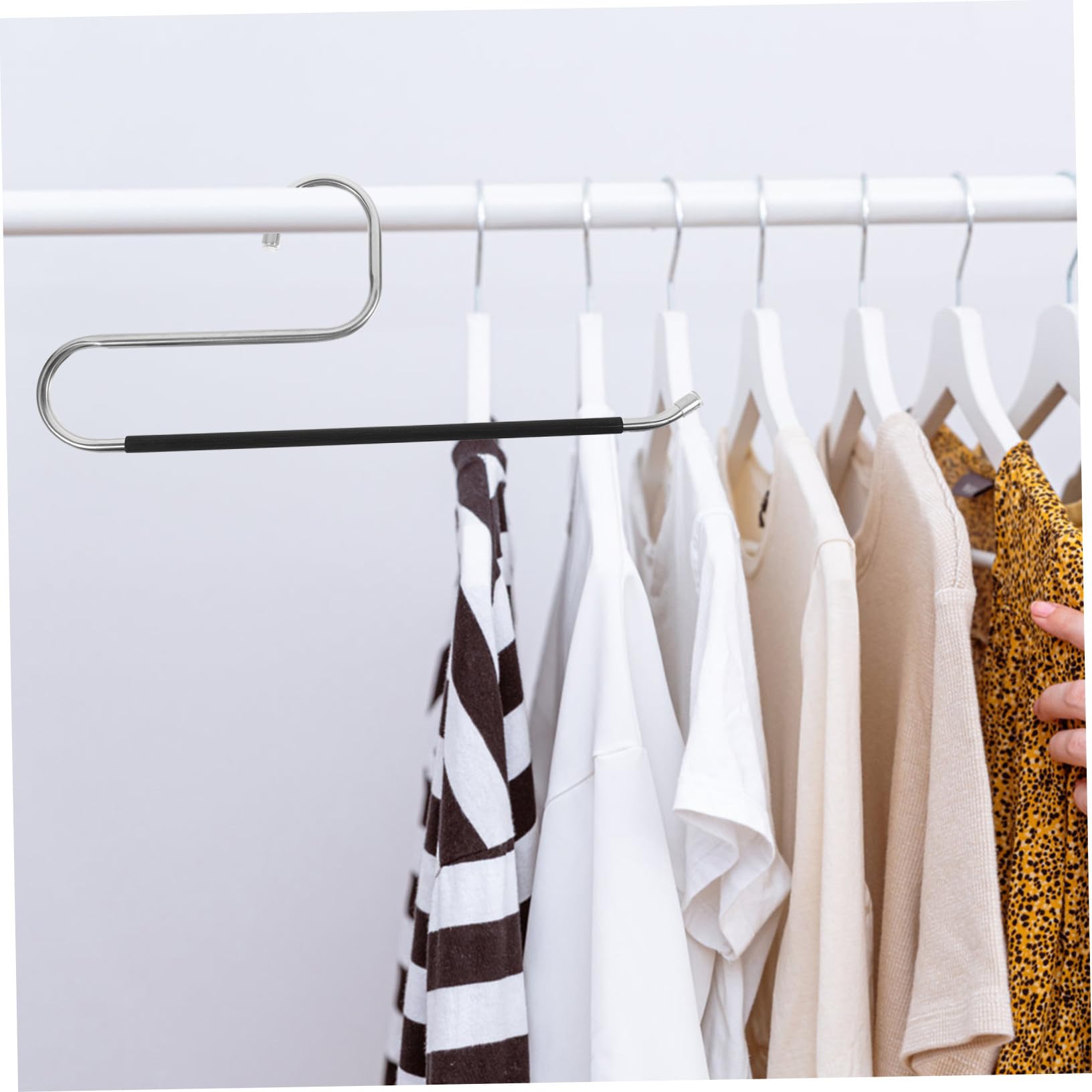 GALPADA Grucce Per Pantaloni Aperte in Acciaio Inossidabile Salvaspazio Design Antiscivolo, Multifunzionali Per Jeans, Sciarpe e Accessori, Set Da 6 Pezzi Per Organizzazione Armadio Domestico