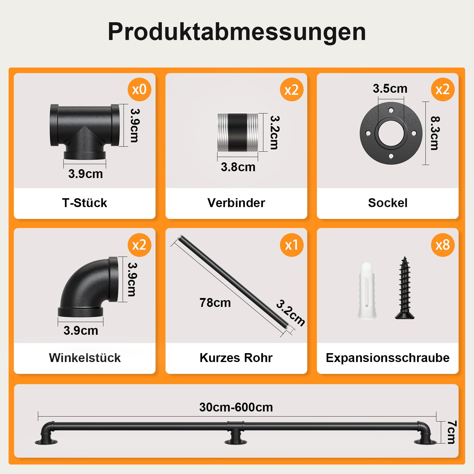 Handlauf für Treppen Schritt, Indoor-Outdoor Treppengeländer Handlauf Support Kit, Black Metal Schmiedeeisen, 90cm