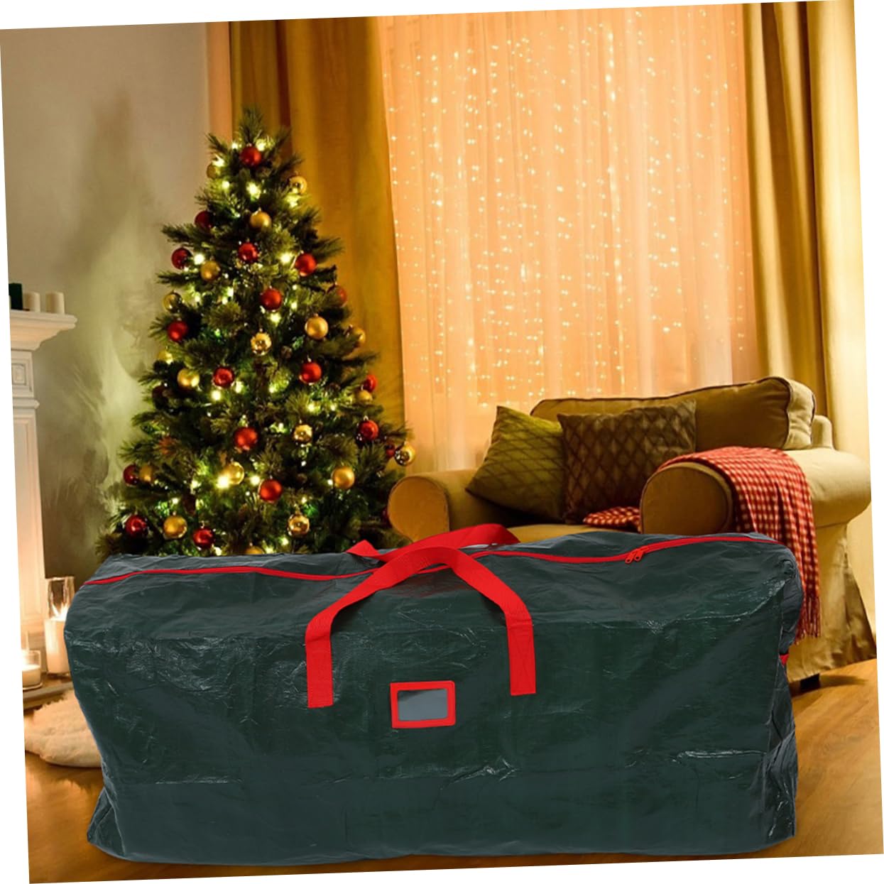 TOPBATHY Borsa per Albero di Natale Contenitore Portaoggetti con Manici Organizer per Casa Protezione da Umidità e Polvere