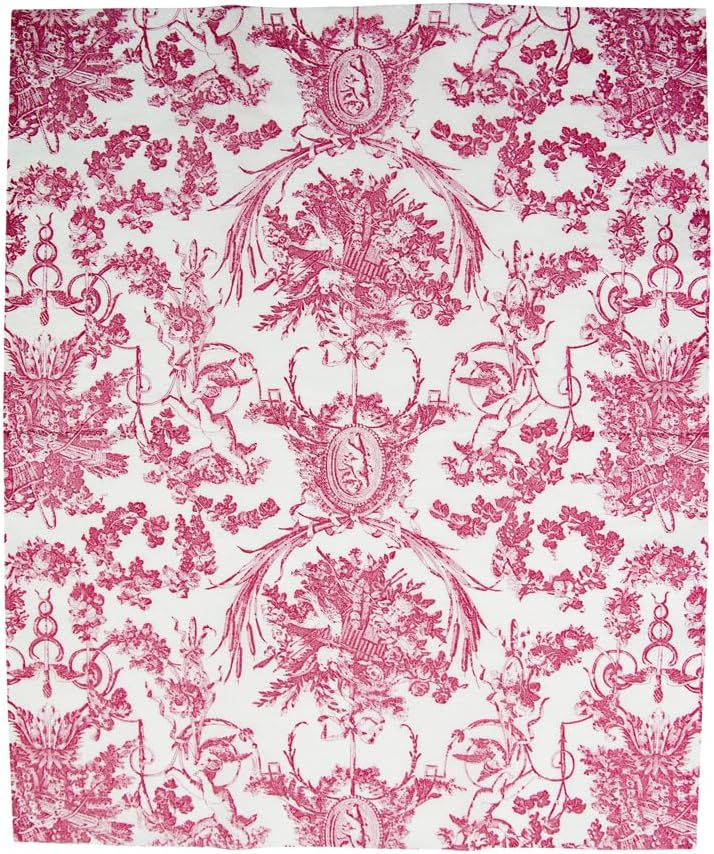 Caspari Romantic Toile Rose Guest Towel Napkins - 15 Per Package, 4 Packs