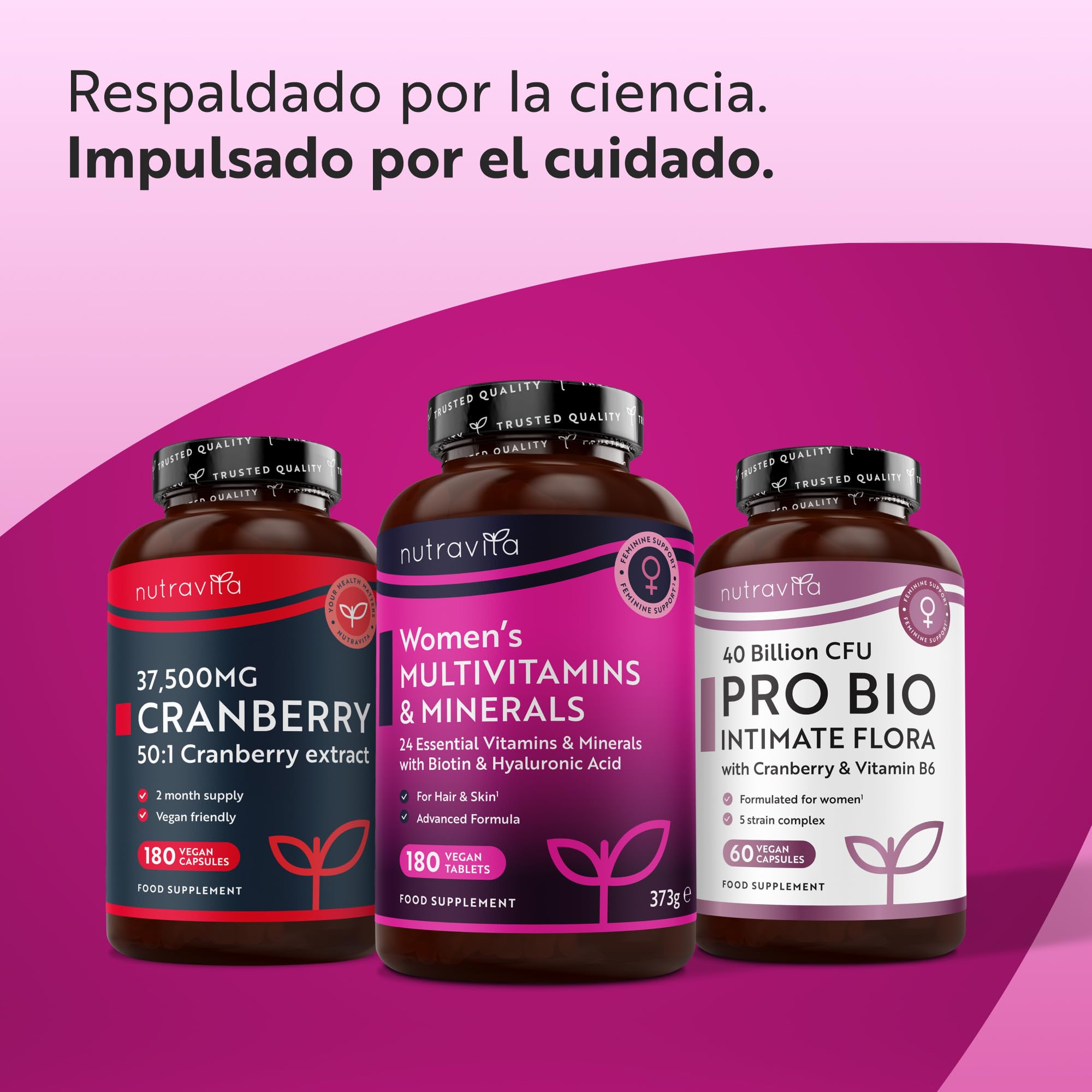 Nutravita Multivitaminas Mujer - 180 Tabletas Veganas - Complejo Multivitaminas y Mineral para Mujeres - 24 Vitaminas y Minerales Activos Esenciales - Vitaminas C, D3, Biotina & Ácido Hialurónico
