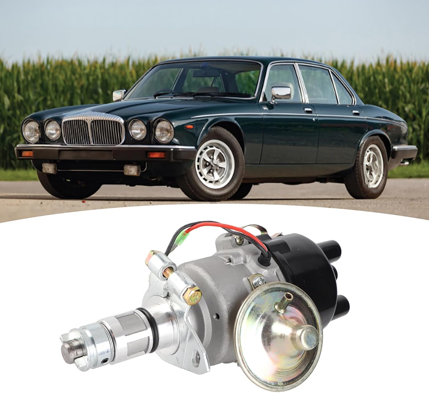 Electronic Ignition Distributor for Car, Aluminium Alloy Automotive Distributor with Electronic Components Compatible with Vehicles