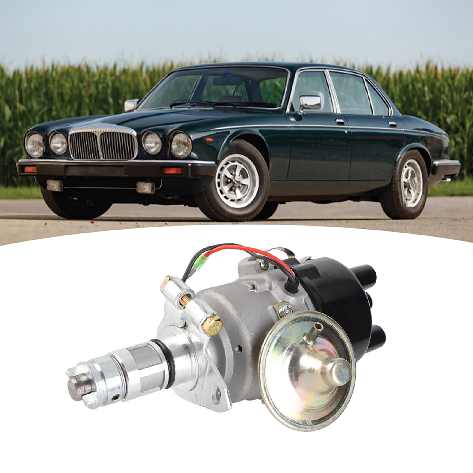 Cocoarm Elektroniczny Dystrybutor Zamiennik Rozdzielacza Zapłonu ze Stopu Aluminium dla 45D 4 Cylindry Pasuje do BMC A Series 1969 do 1981 Classic Car Accessory