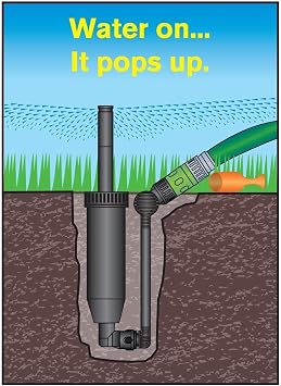 In-Ground Pop-Up Adjustable Spray, Yard Sprinkler Kit for Small Rectangular Coverage (End Spray)