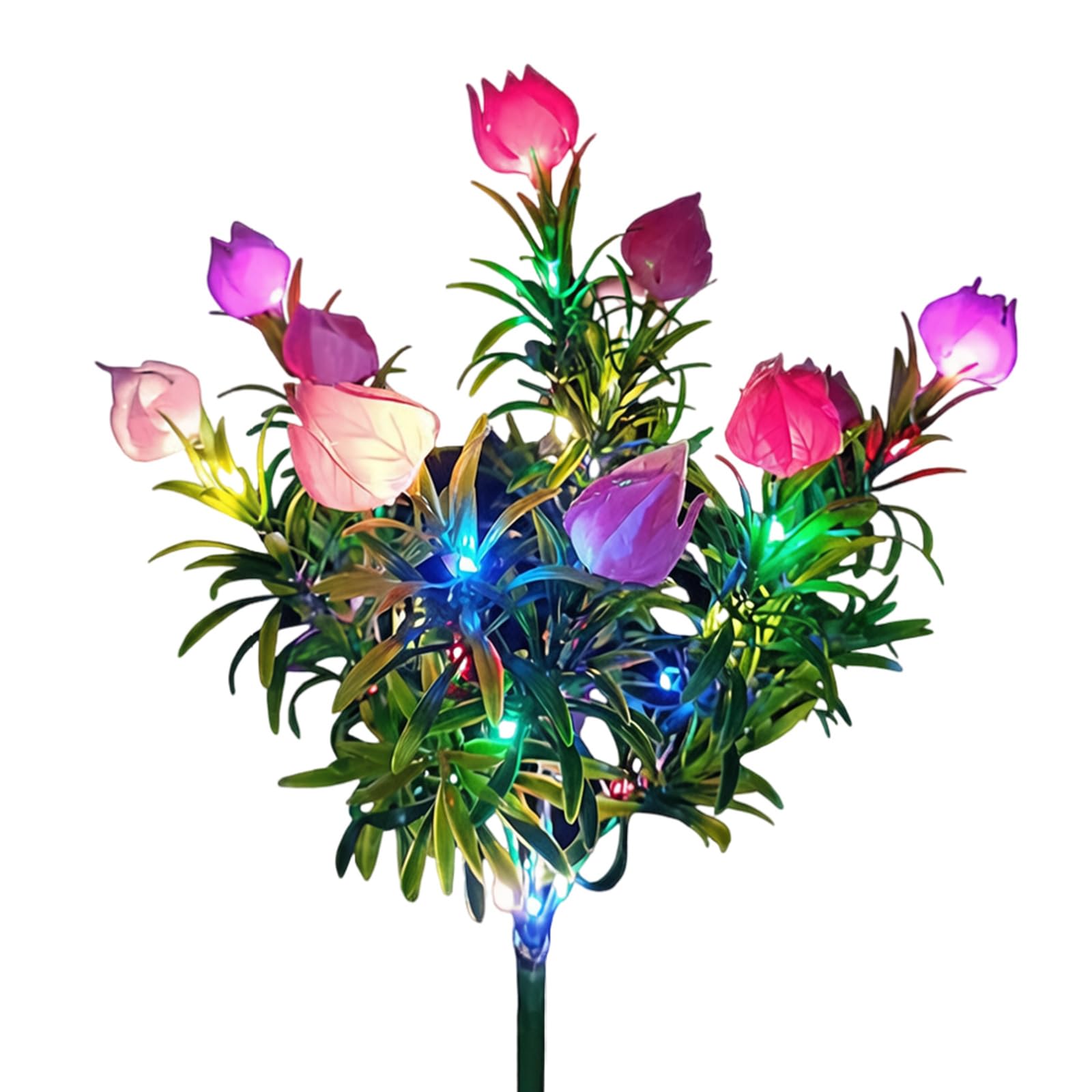 Kaeltsyn Solar Landscape Lighting Gardenias Shape Stainless Steel Bright Solar Garden Lights