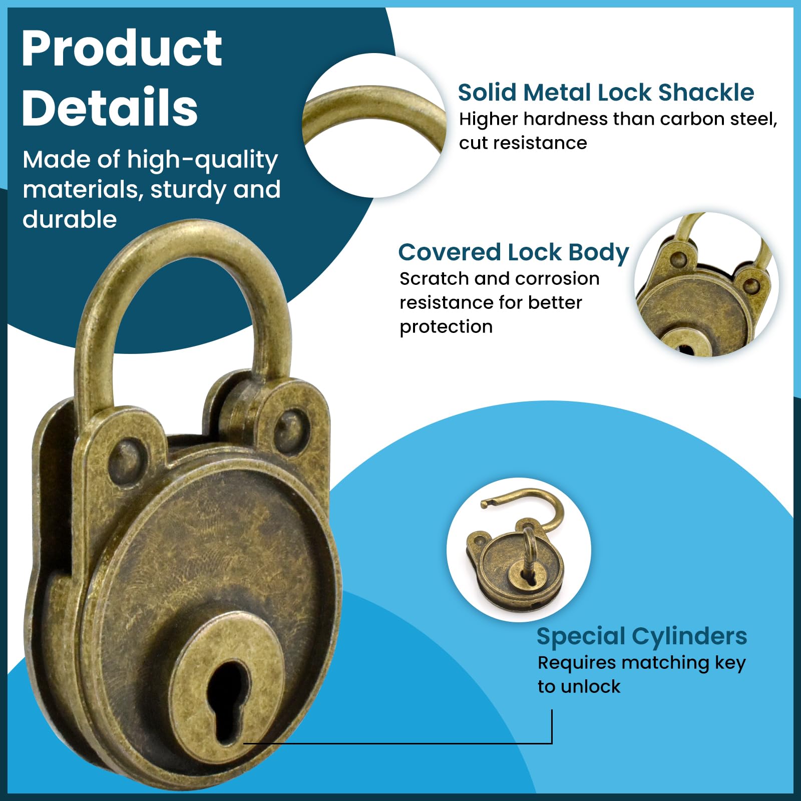 Amazon.com: SDTC Tech 2 Sets Mini Antique Padlocks Retro Vintage