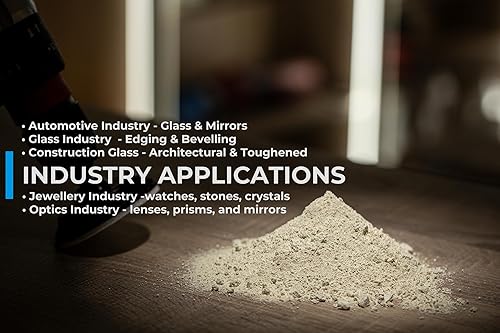 Miniatura 6 de GLASS POLISH PRO 3.52oz (100g) óxido de cerio, polvo de pulido de vidrio de grado fino, fórmula refinada, TREO 95%, 2.5 micrones, blanco - GP90002