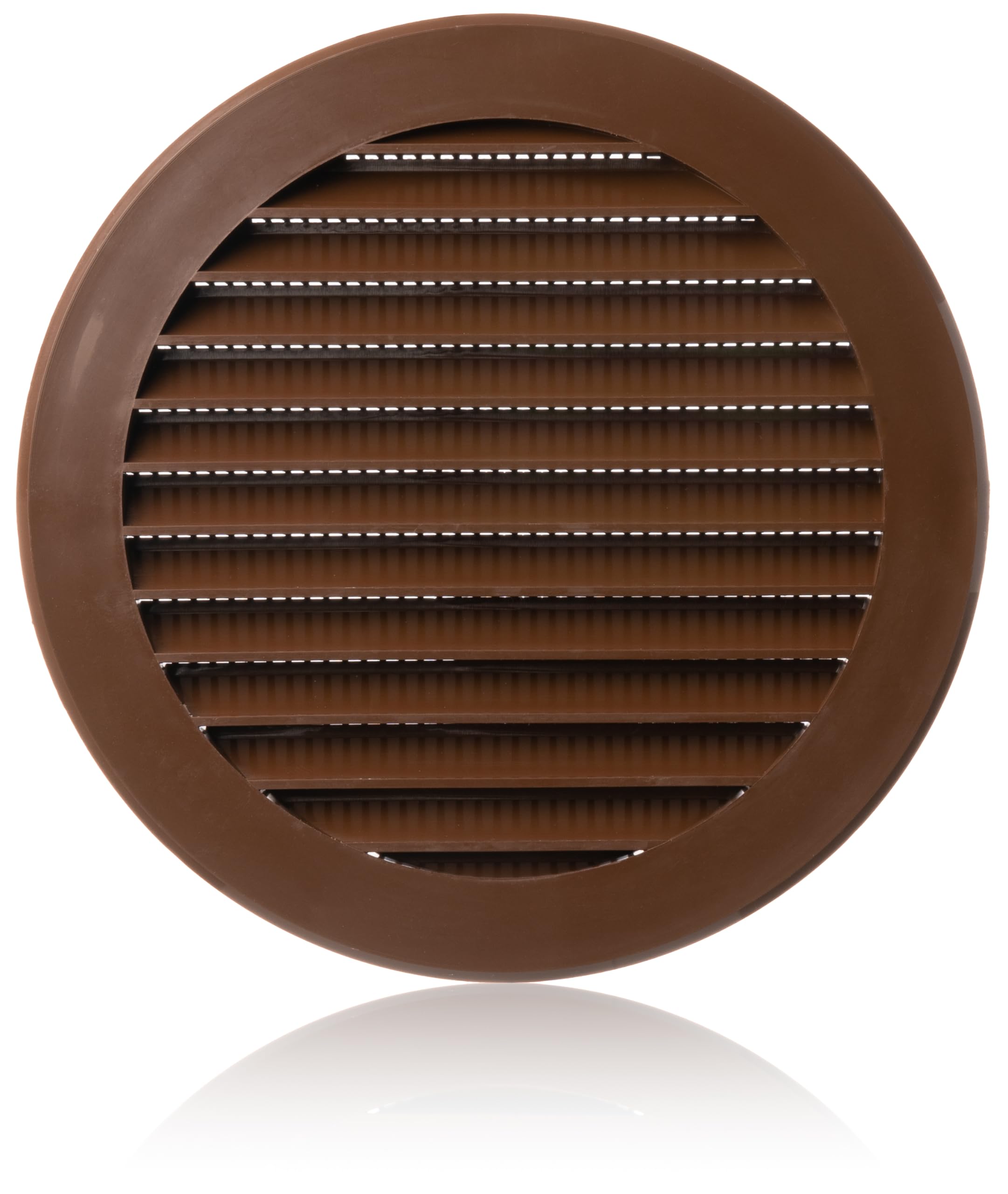 About Vent Brown Ø 125Mm / 5 In Plastic Round Ventilation Grille With Mesh - Air Vent Cover