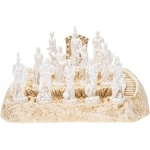 BEAUTIFUL GREEK STATUES Set All The 12 Olympian Gods of Mount Olympus Alabaster 4.3 Inches Includes Base