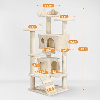 Kei condo｜ピッチャー Yaheetech Multi Level Cat Tree Kitten Condo with 2 Condos