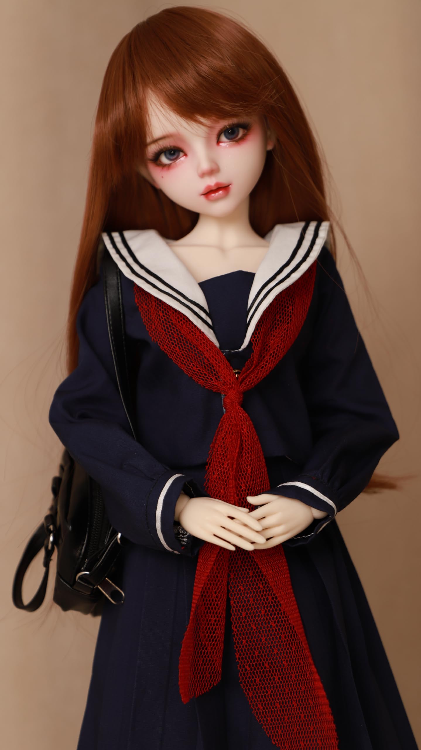1/3 Puppe im BJD-Stil, 56 cm, handbemalte Modepuppe, japanischer Matrosenästhetik, PVC-Körper, 31 bewegliche Gelenke, Sammlerstück-Display-Puppe für Kinder ab 15 Jahren