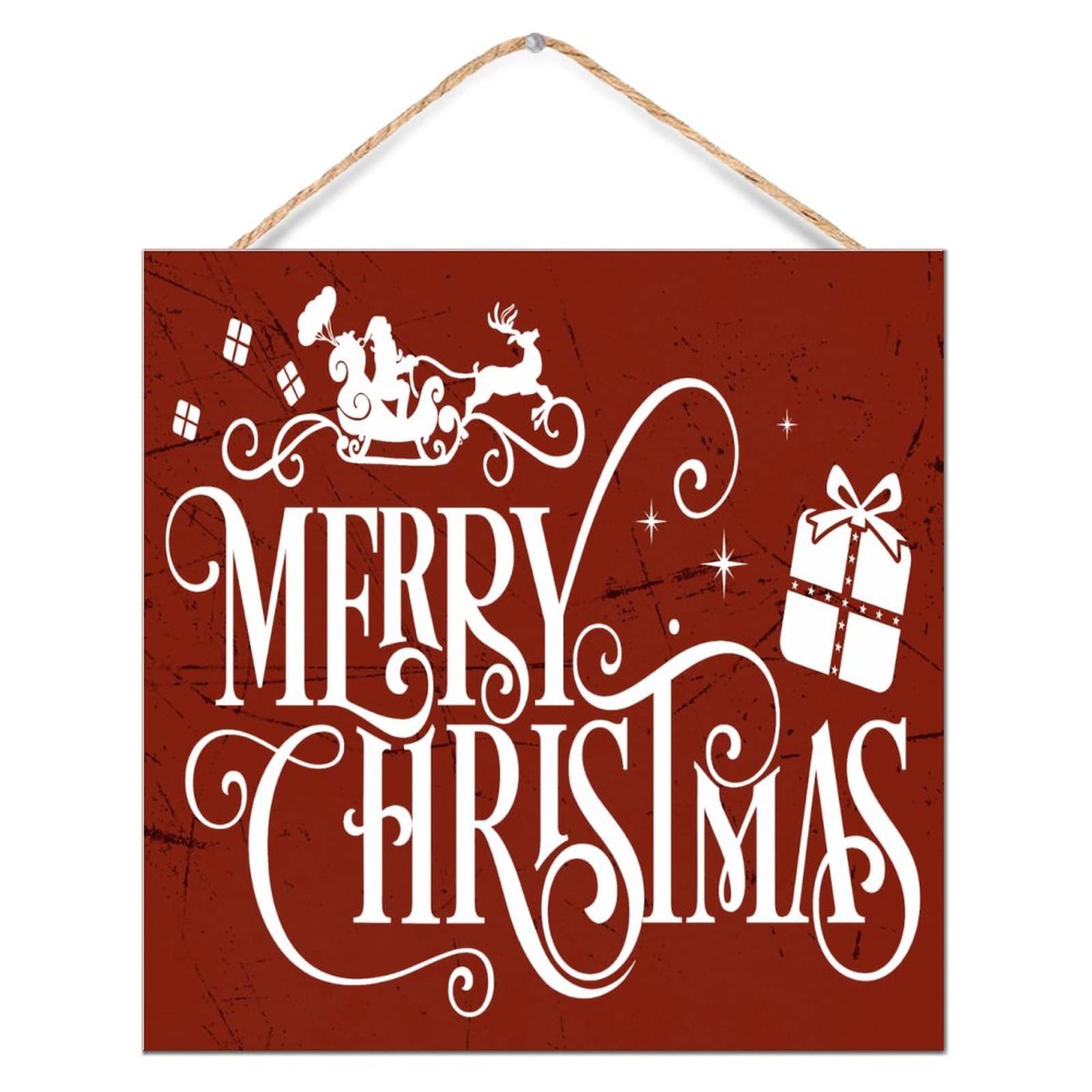 Plaque en bois décorative Merry Christmas pour embellir la fenêtre de votre cuisine