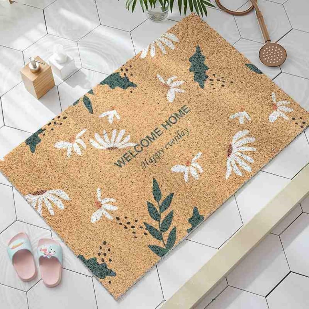 SSDDLZEQ High-end Botanical Rubber Loofah Mat For Shower(Orange,60x90cm)