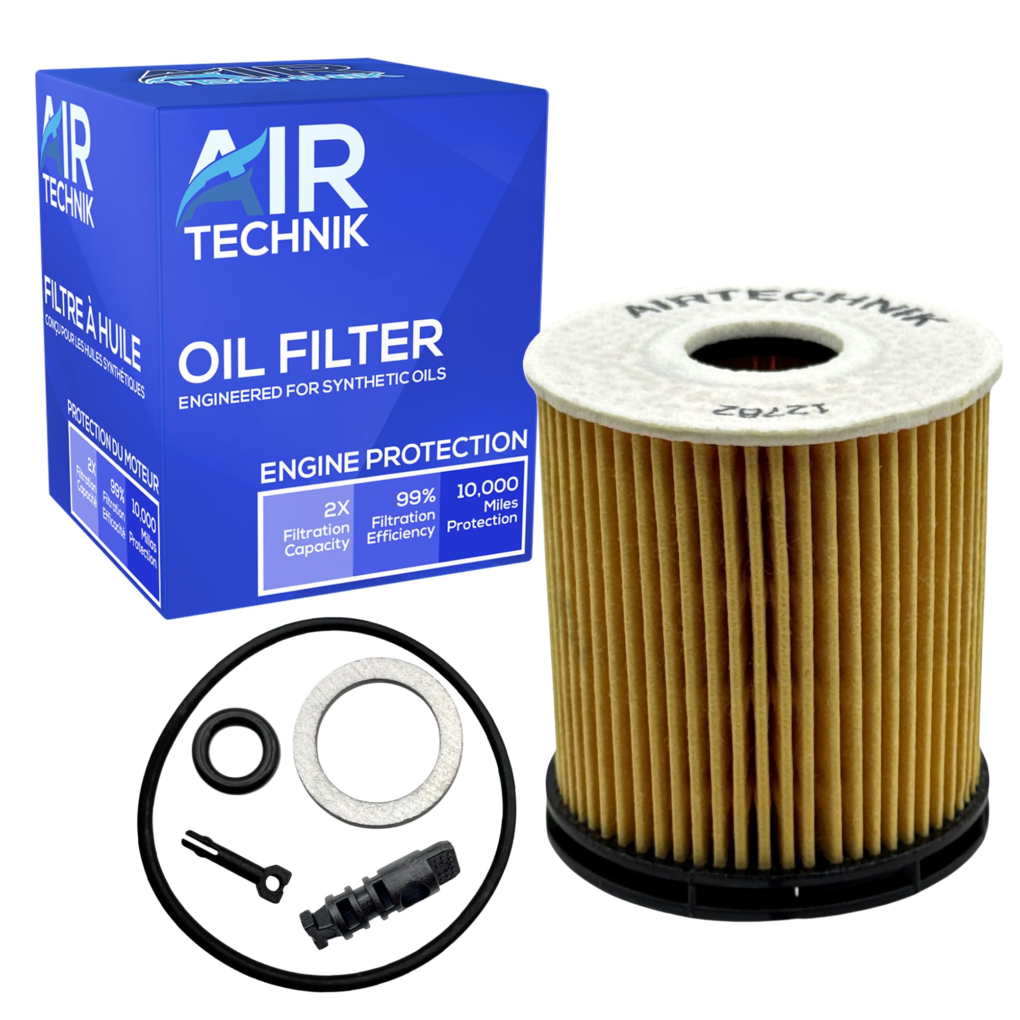 AirTechnik Premium Oil Filter CH12782 - Hyundai Elantra 2021–2026, Santa Fe 2021–2026, Sonata 2020–2023, Tucson 2022–2026, Kia Sorento 2021–2026, Sportage 2023–2026